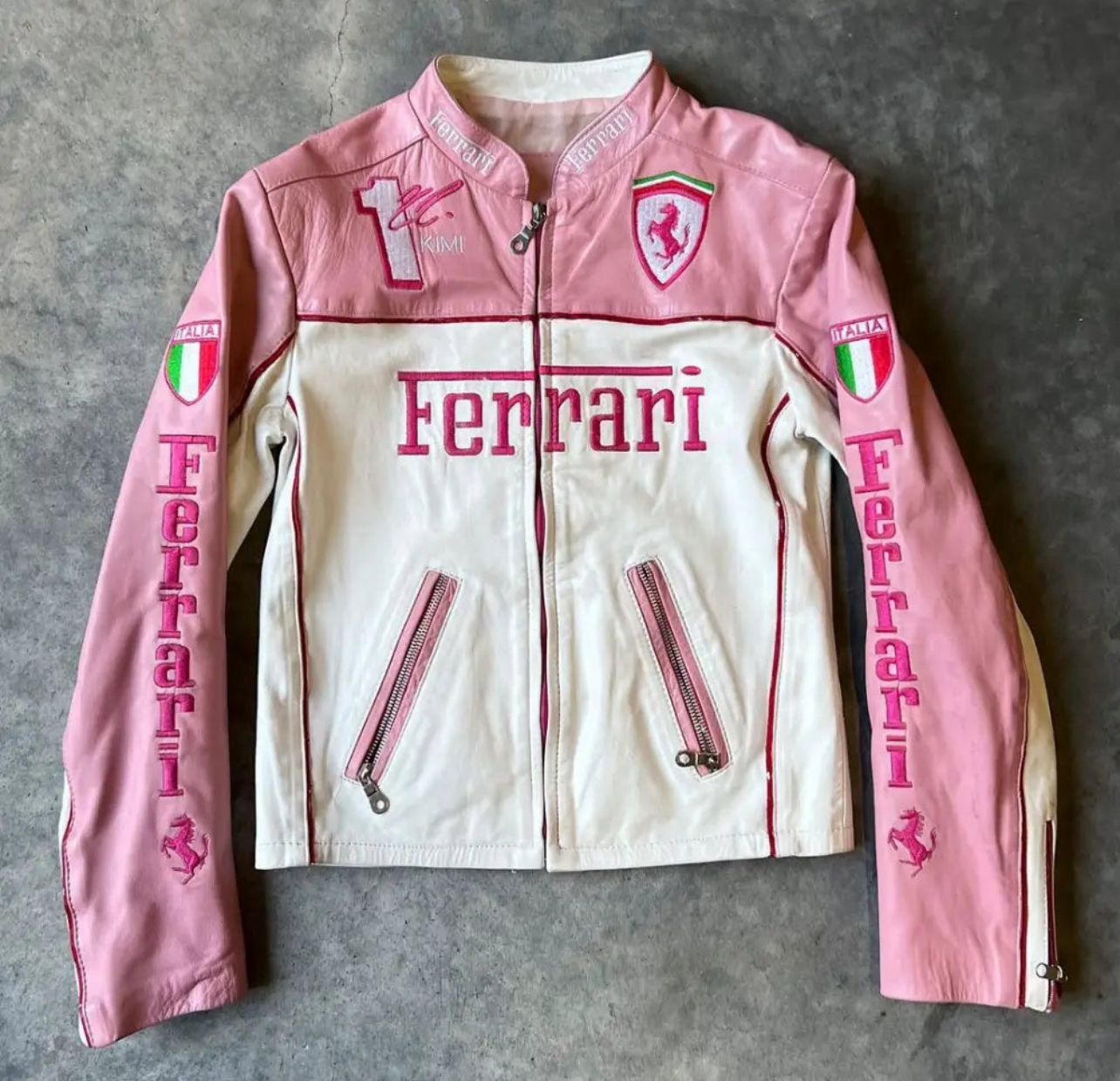 Pink Ferrari Jacket – Limited Edition Leather Motorsport Jacket
