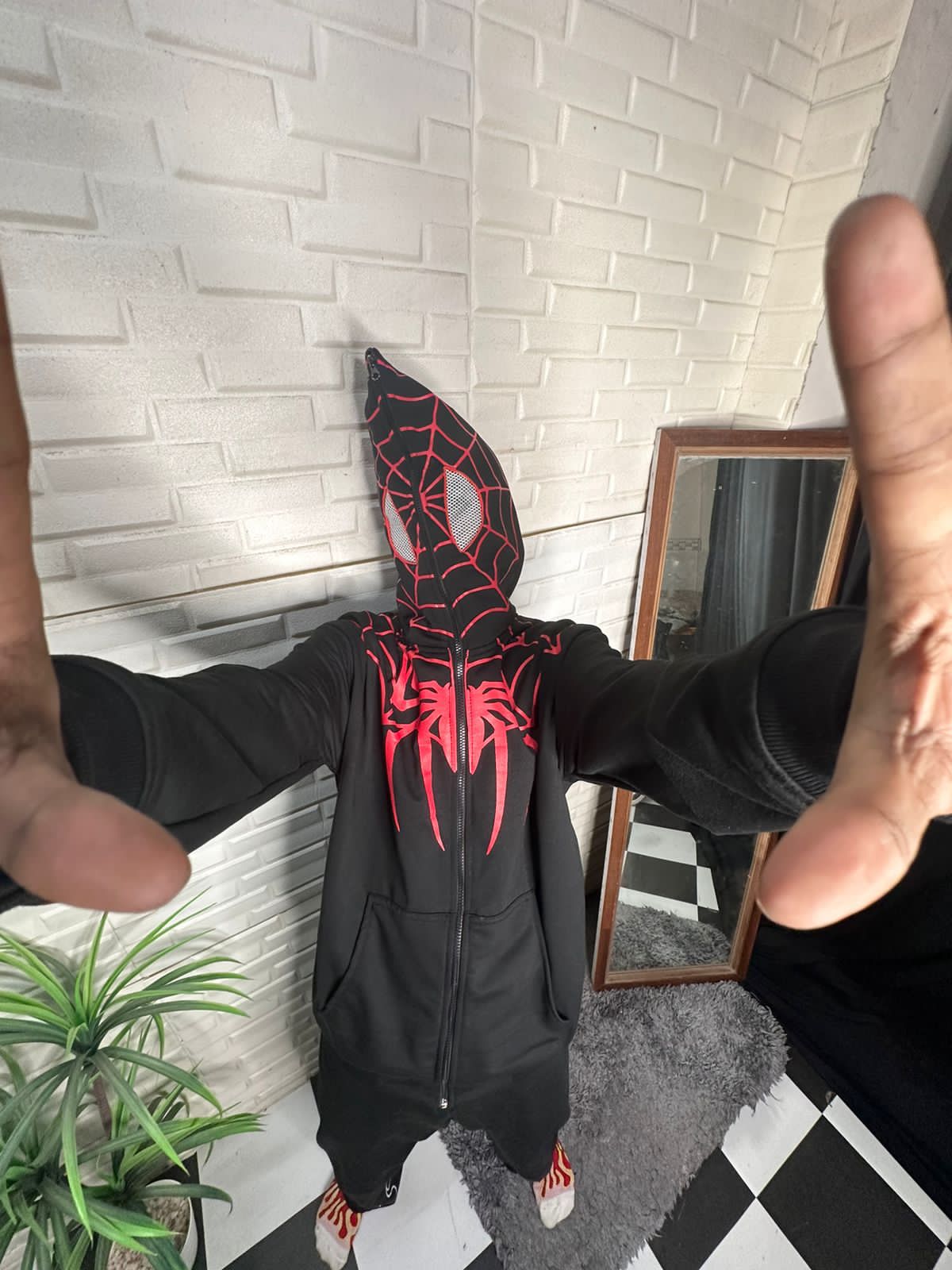 Black Spidermen Edition Zipper Hoodie