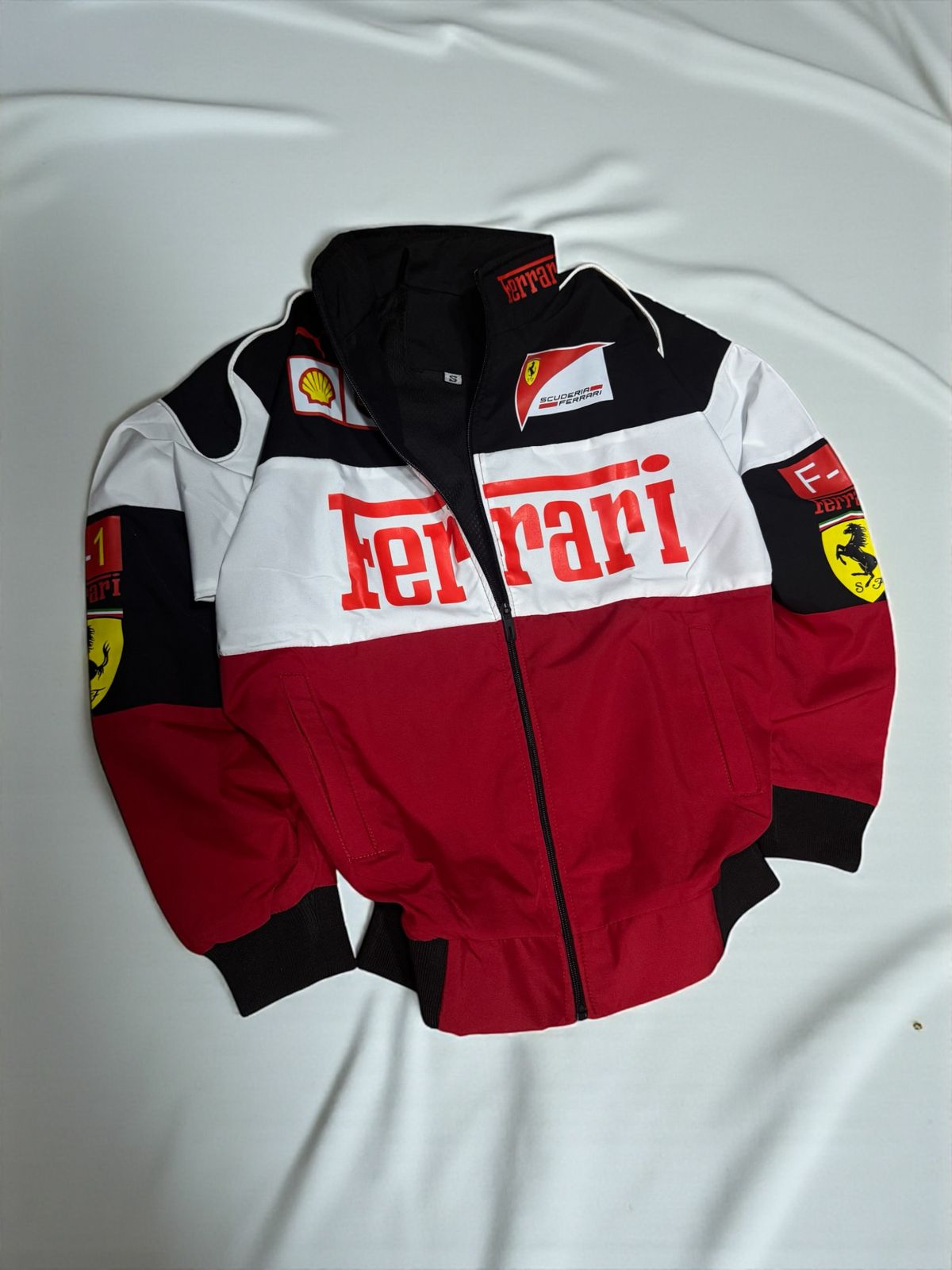 Red/White Ferrari F1 Racing Jacket by YDWC