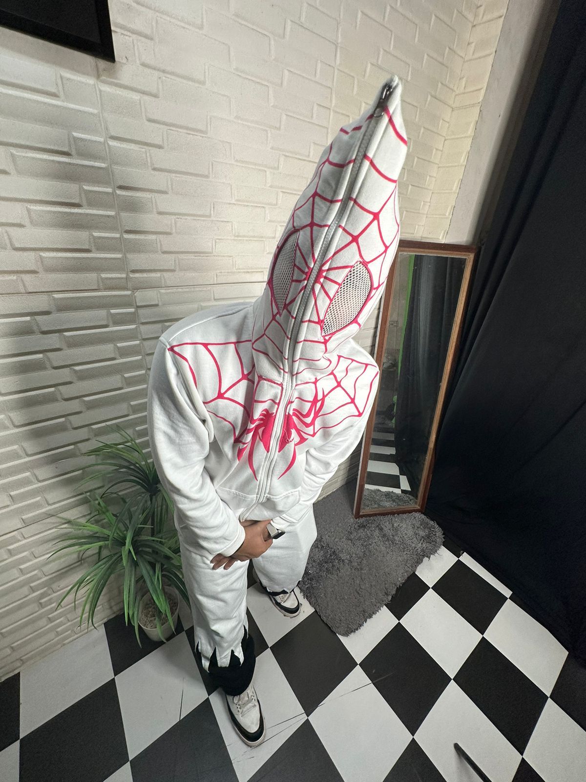 White Spidermen Edition Zipper Hoodie