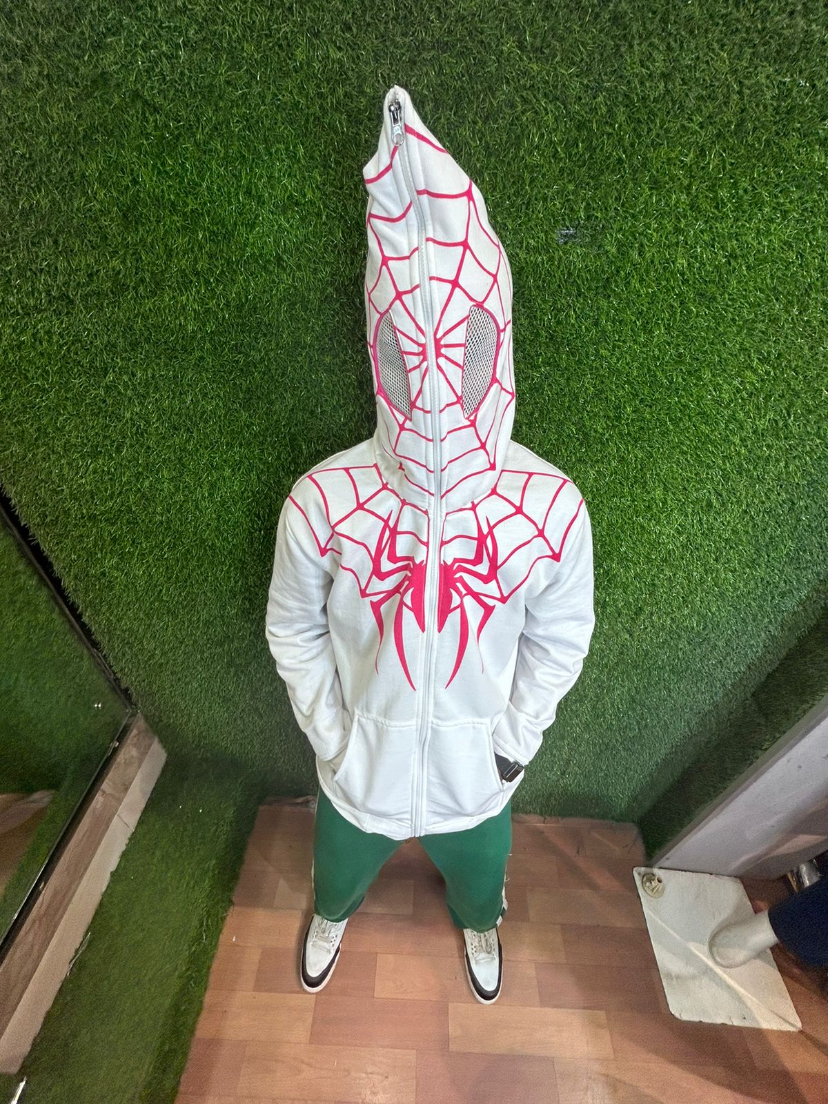 White Spidermen Edition Zipper Hoodie