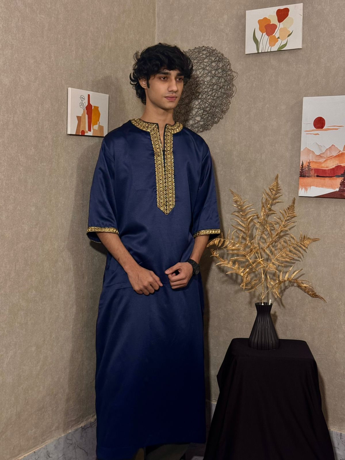 Navy Blue Omani Thobes