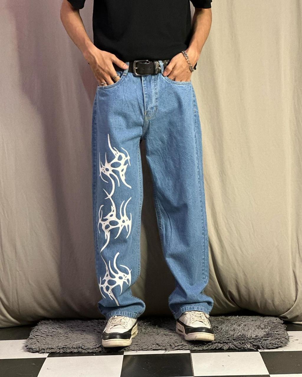 Hardcore Blue Straight Fit Denim Jeans