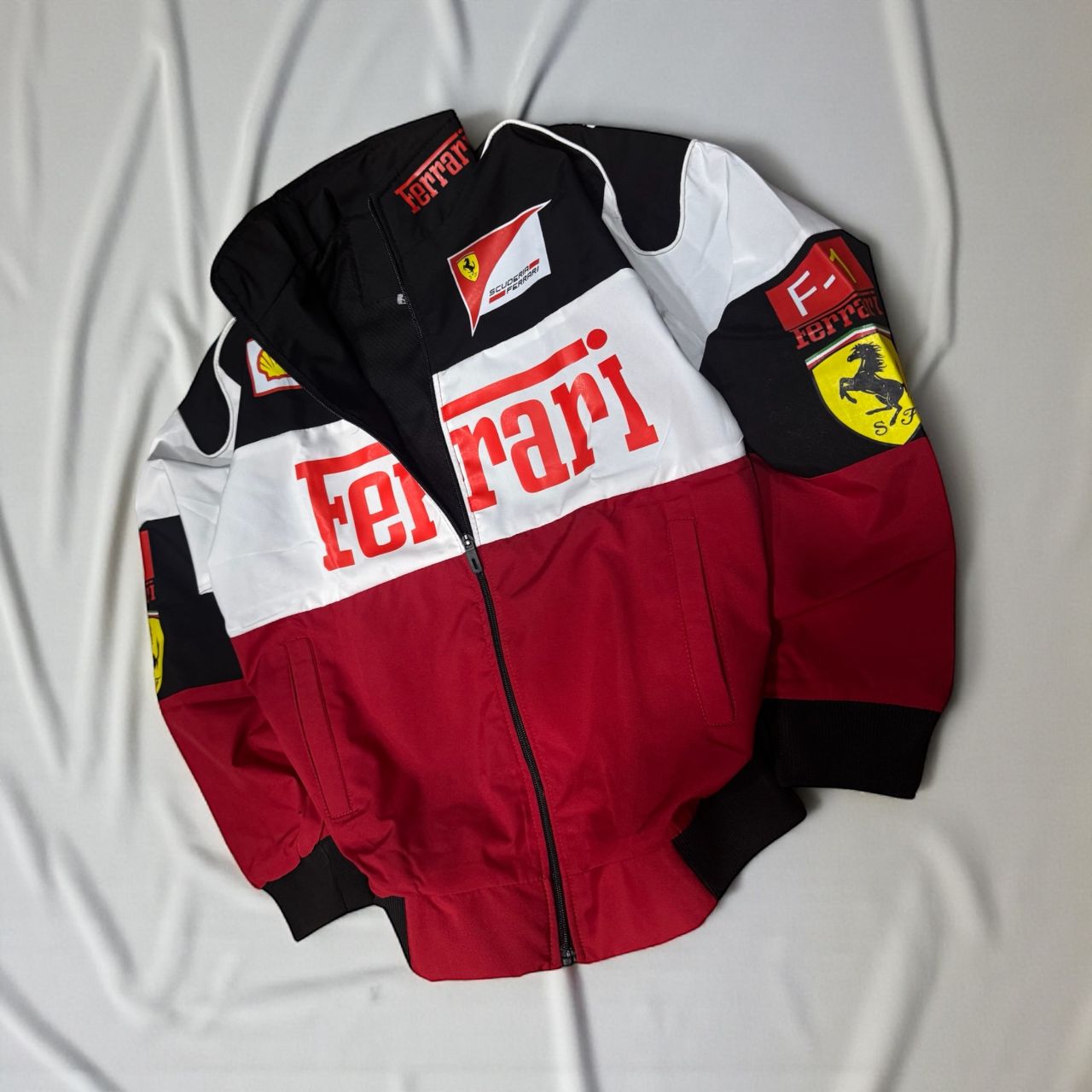 Red/White Ferrari F1 Racing Jacket by YDWC