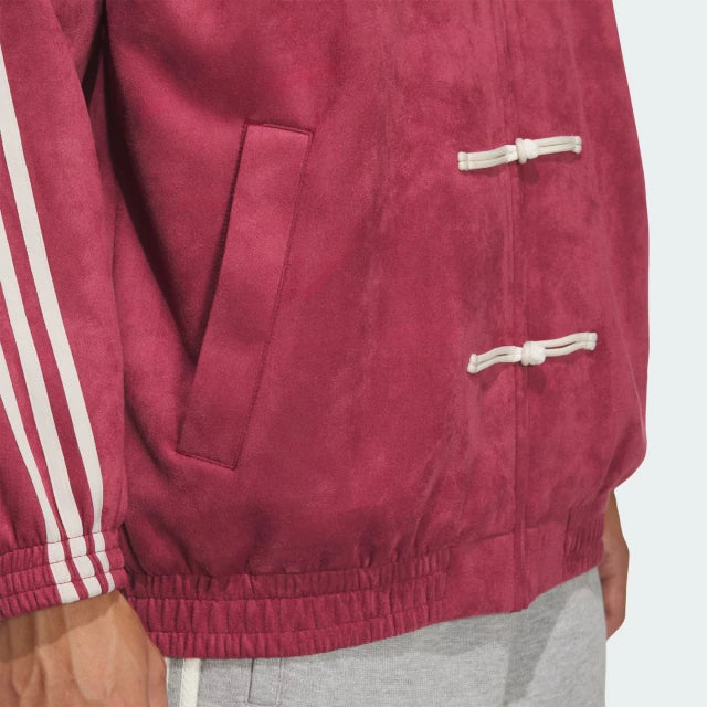 Maroon CNY Jacket –  Mandarin Style Oversized | YDWC