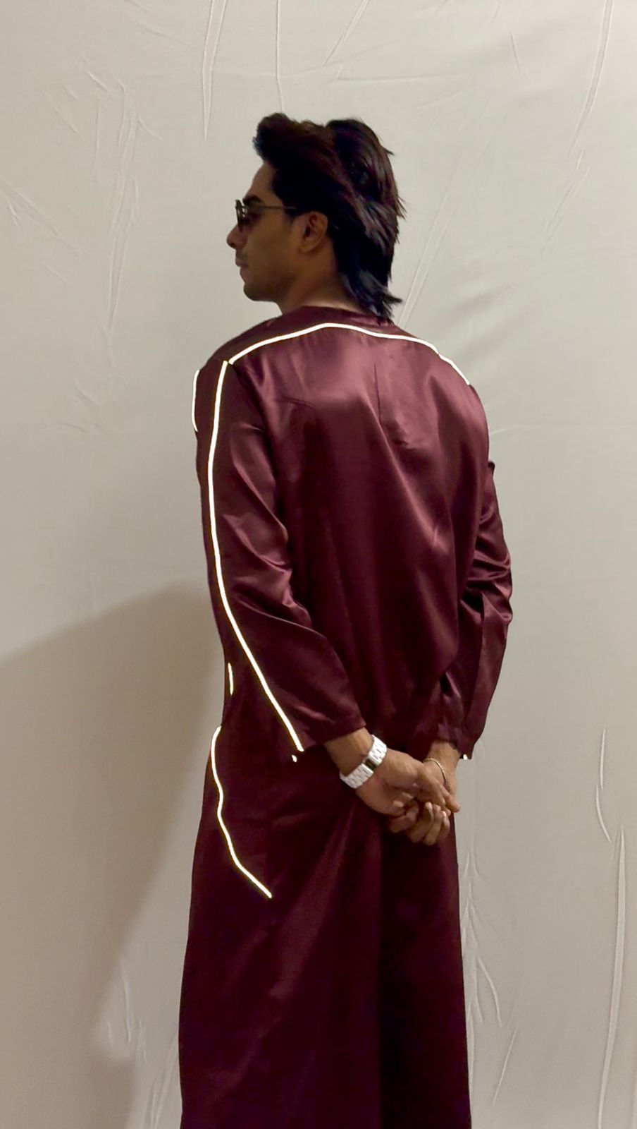 Royal Maroon Lightening Thobe