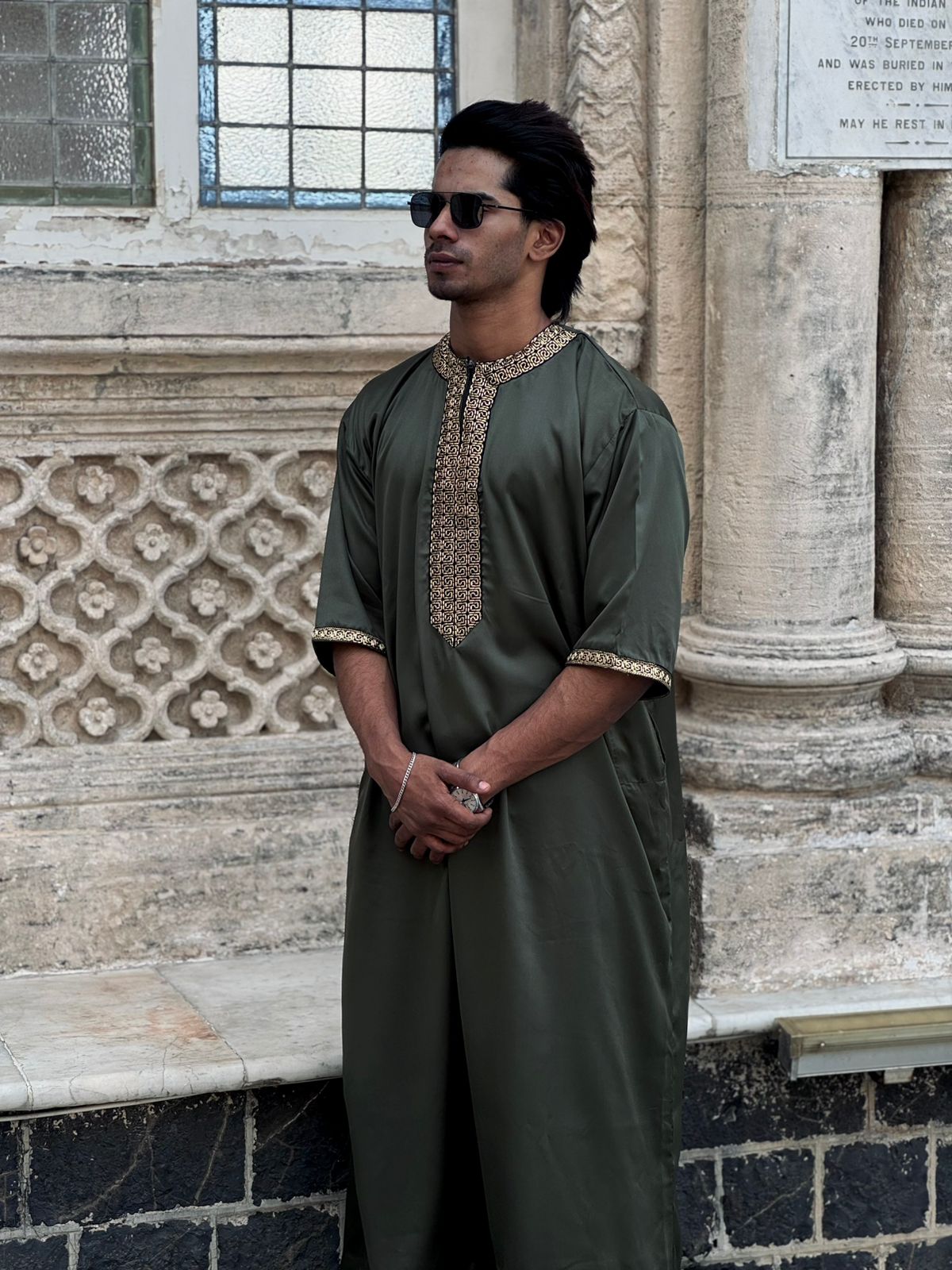 Olive Green Omani Thobes