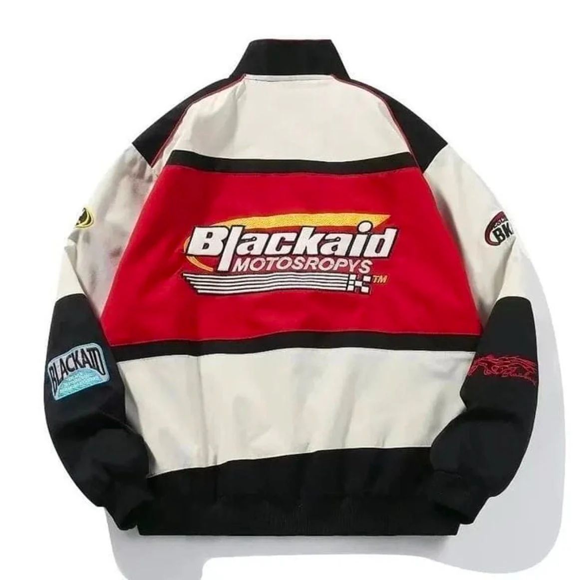 Black Air Racing Rider Cotton Jacket Red Edition