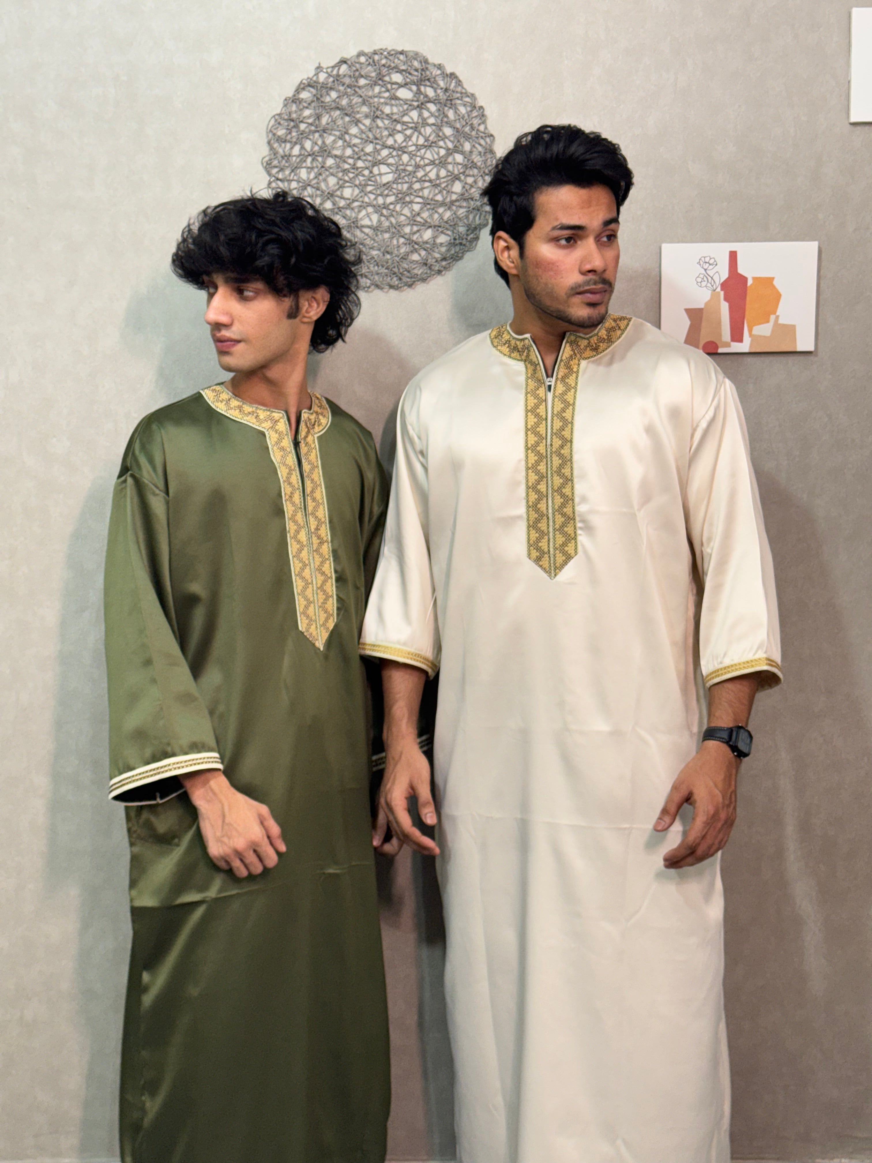 Olive Green Arabian Classic Thobe