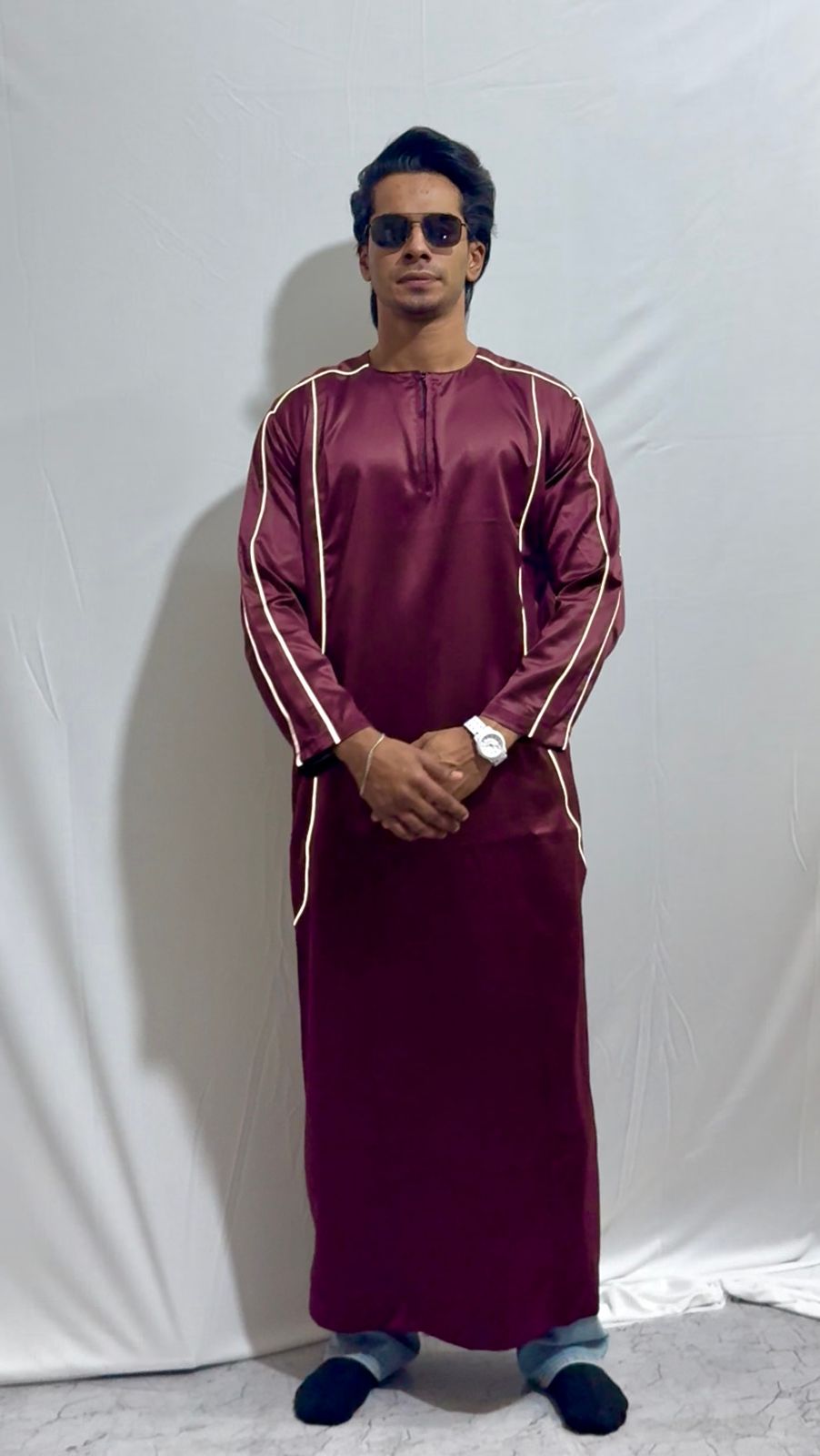 Colorfull Thobe Royal Maroon Lightening Thobe – YDWC Streetwear Clothing