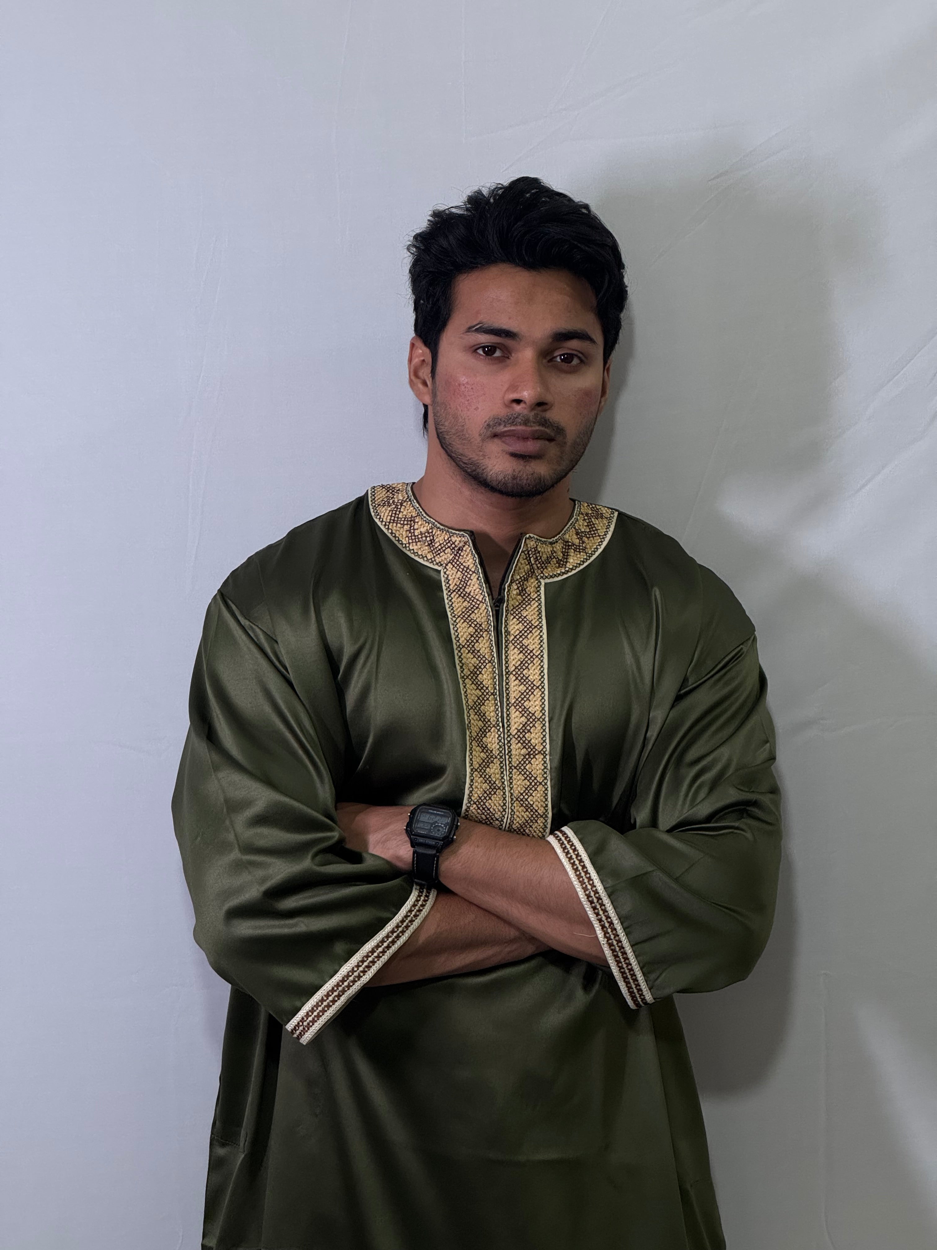 Olive Green Arabian Classic Thobe