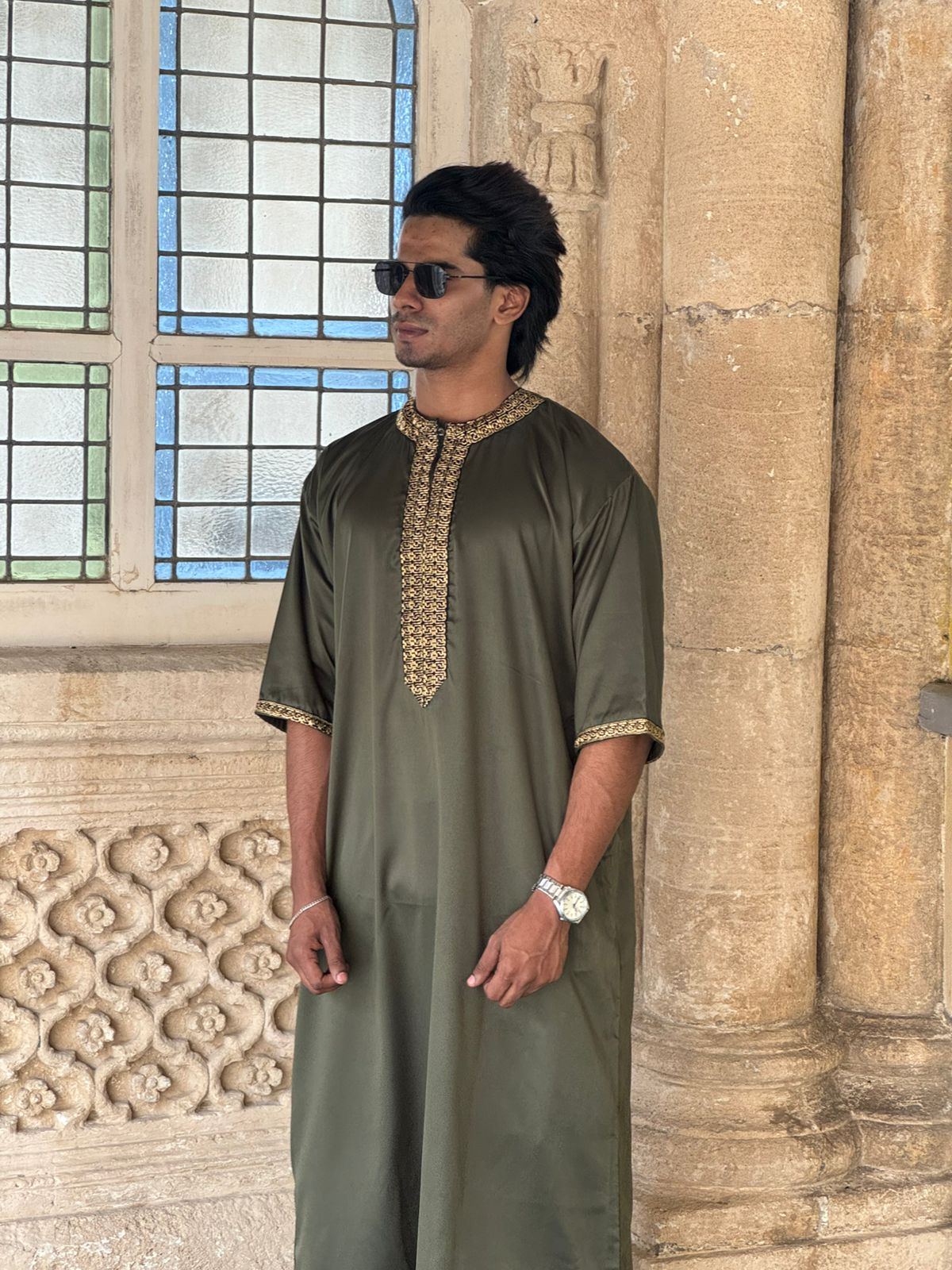 Olive Green Omani Thobes