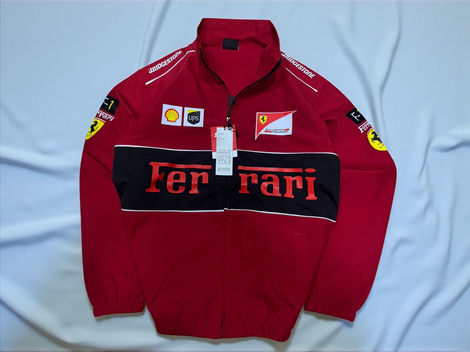 Red/Black Ferrari F1 Racing Jacket by YDWC