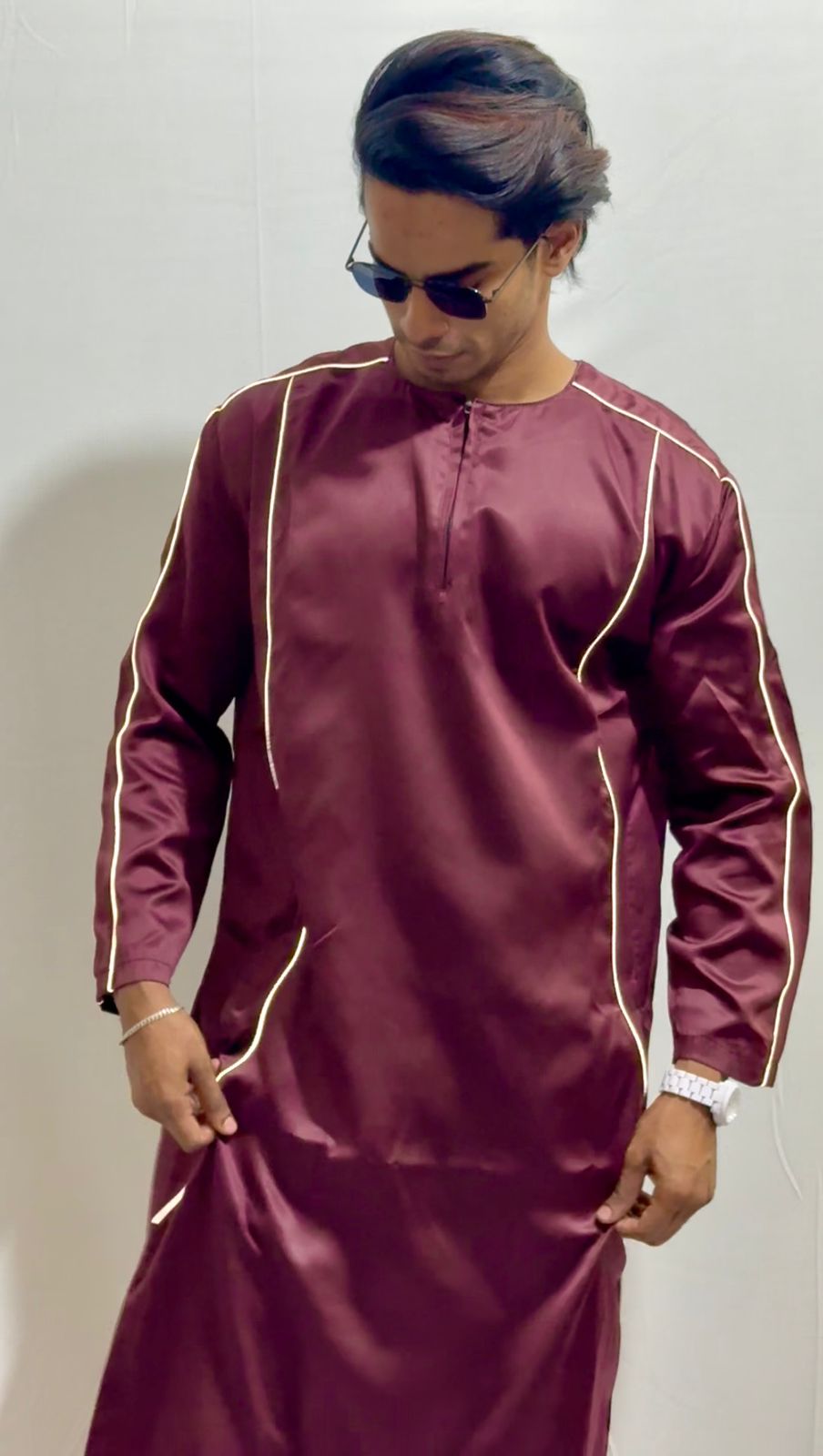 Royal Maroon Lightening Thobe