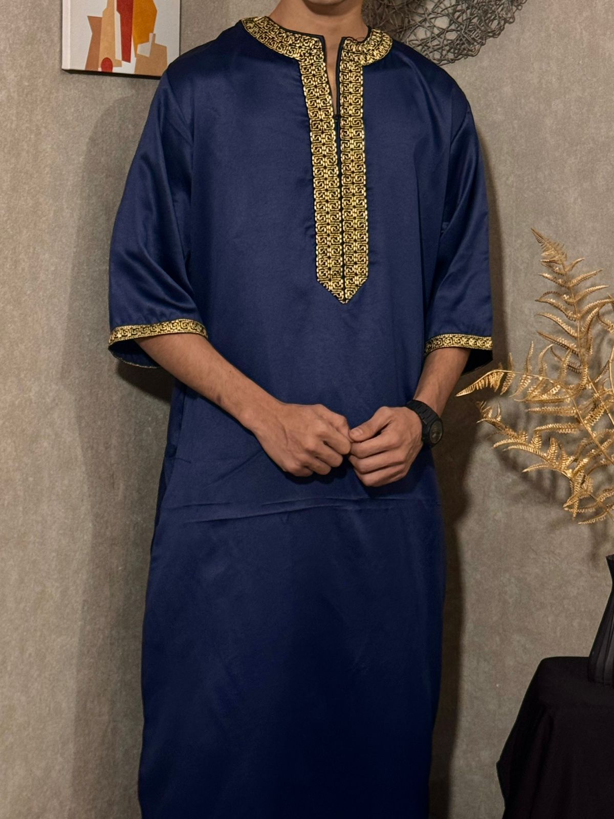 Navy Blue Omani Thobes