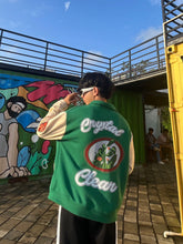 Load image into Gallery viewer, Green Crystal Clear Varsity Jacket
