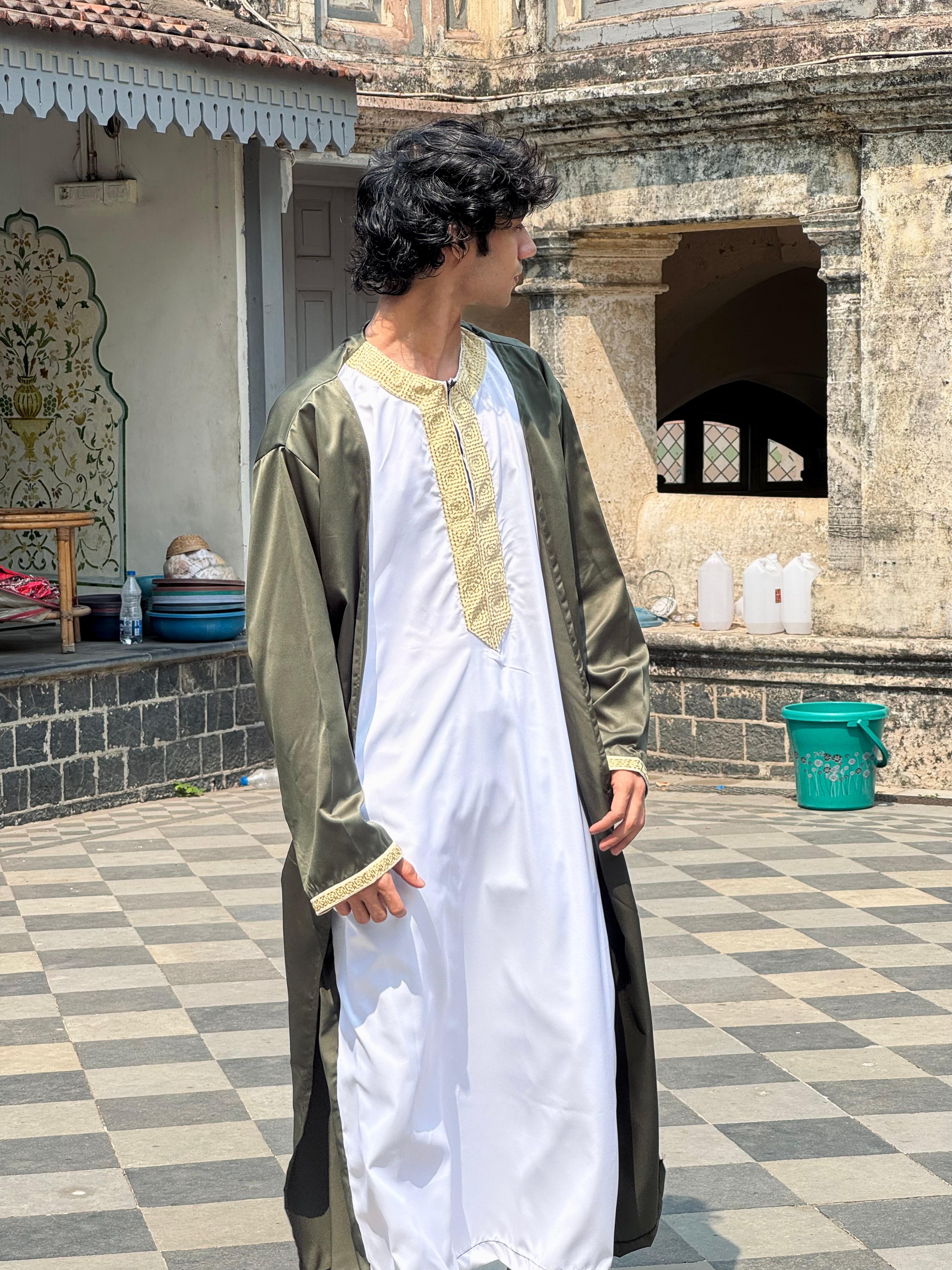 Olive Green Shrug Turkish Thobes