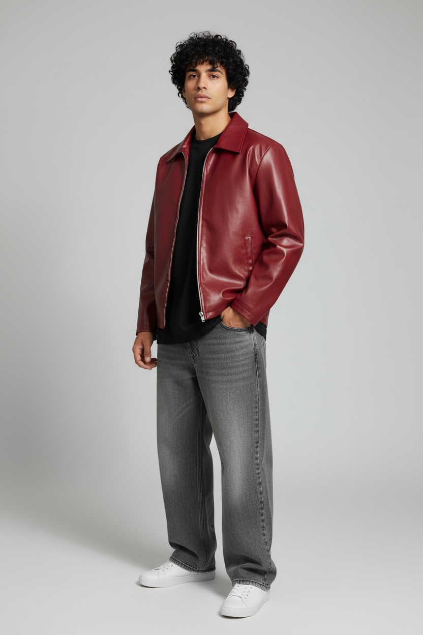 Premium Leather Jacket Collection – Boxy Fit Brown & Maroon