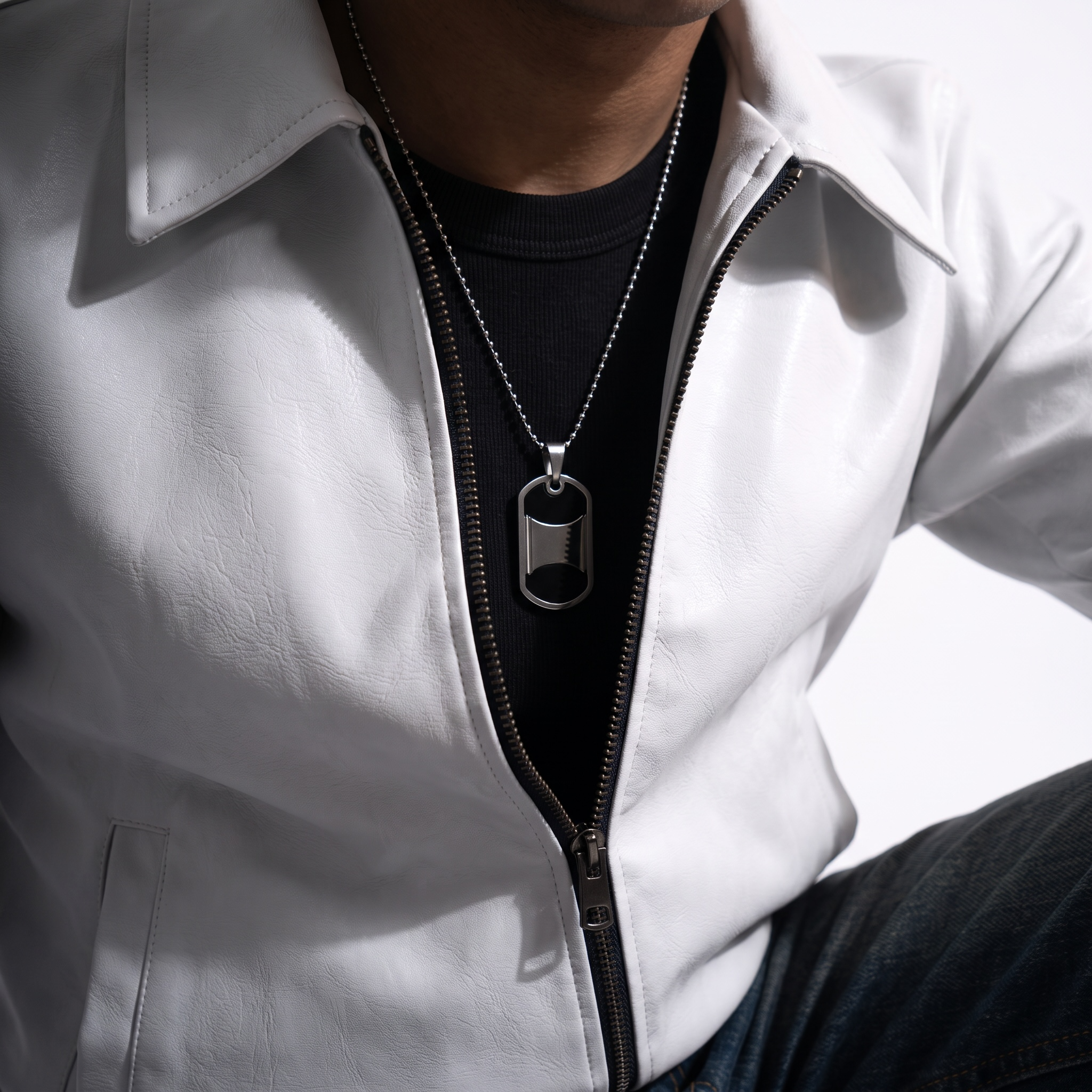 Premium Leather Jacket Collection – Boxy Fit White & Brown