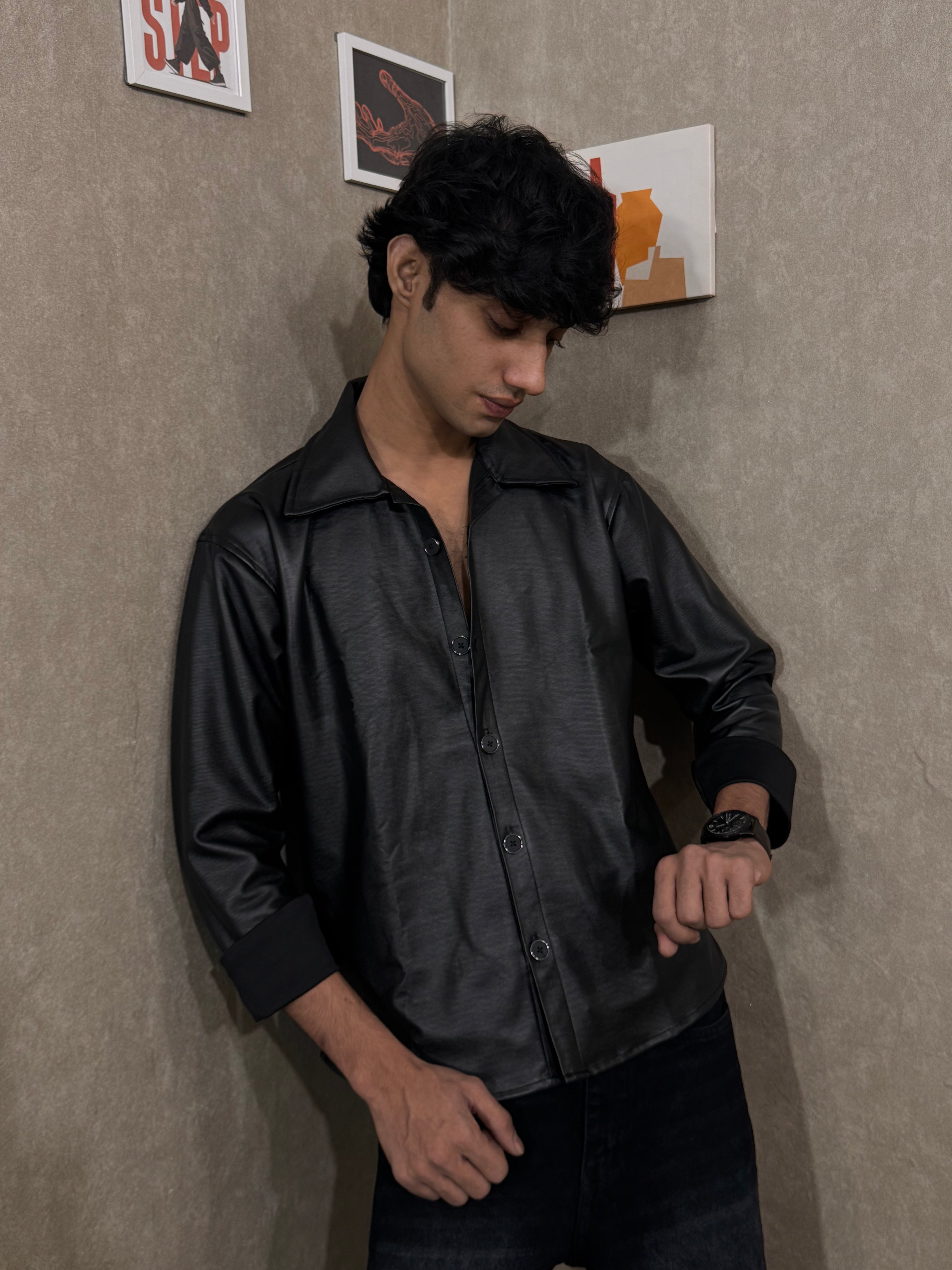 Party Wear Z black Shirt