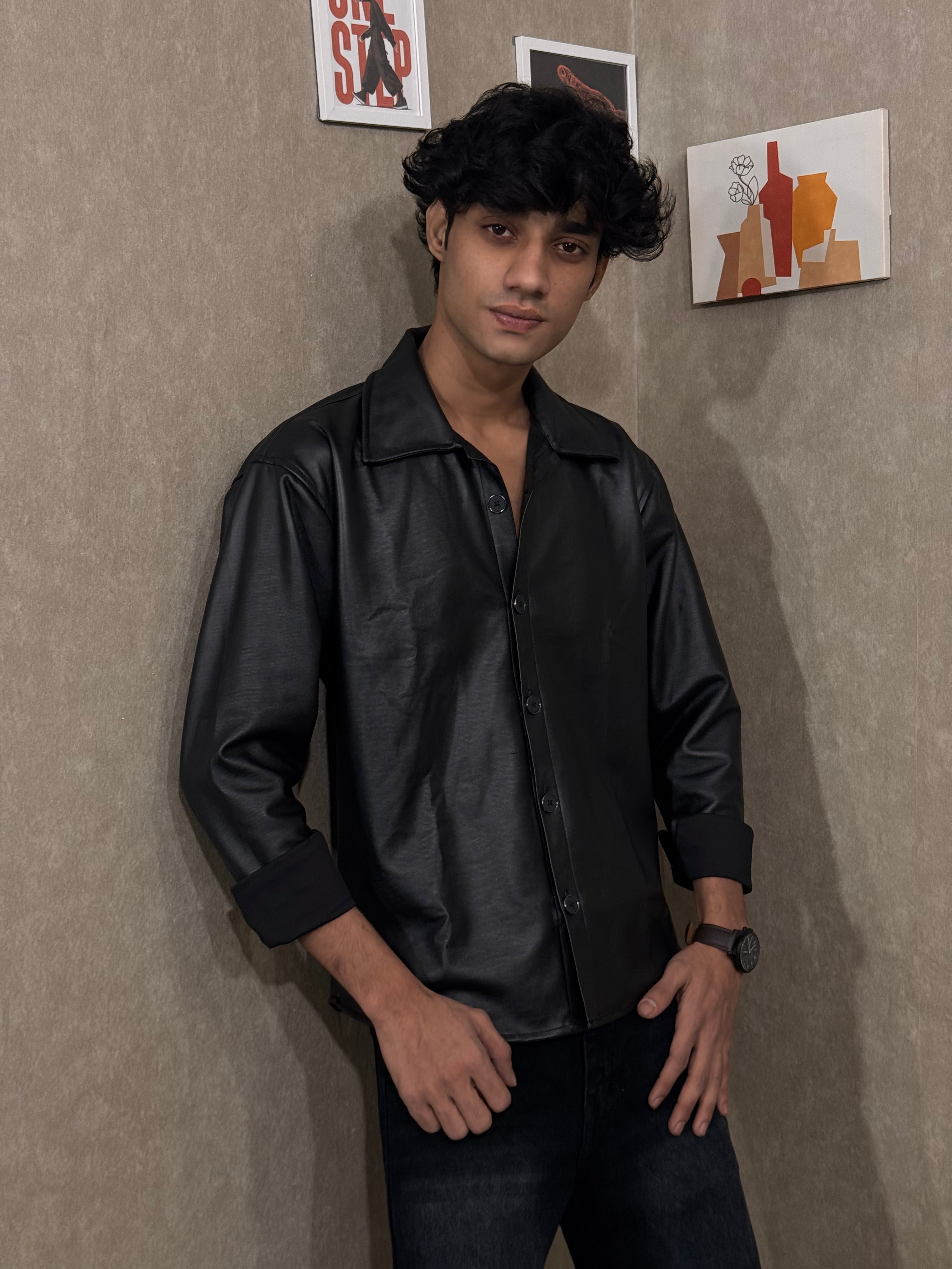 Party Wear Z black Shirt