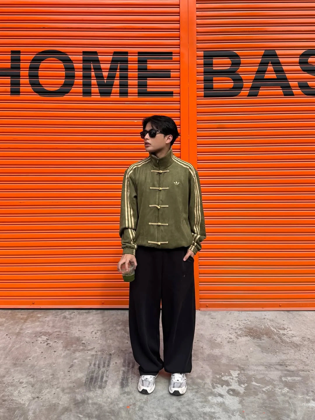 Olive Green CNY Jacket –  Mandarin Style Oversized | YDWC
