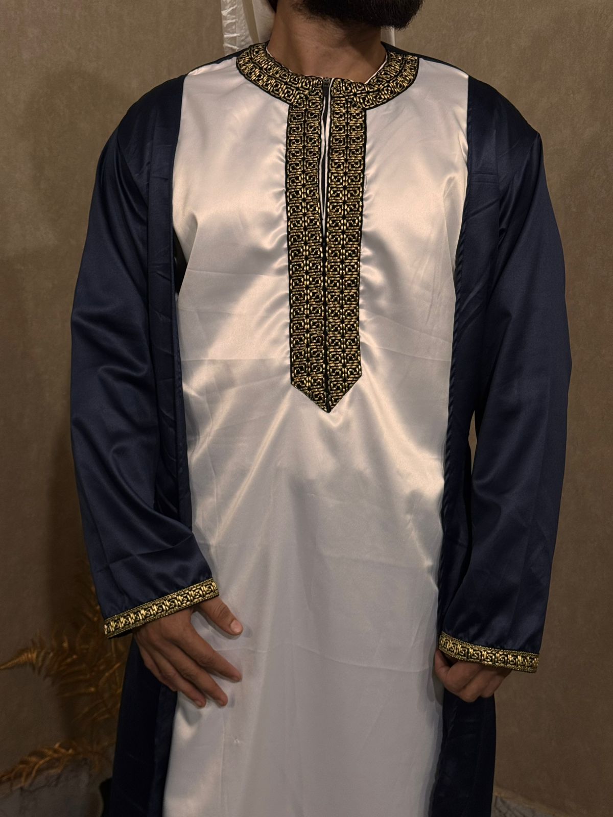 Navy Blue Shrug Turkish Thobes