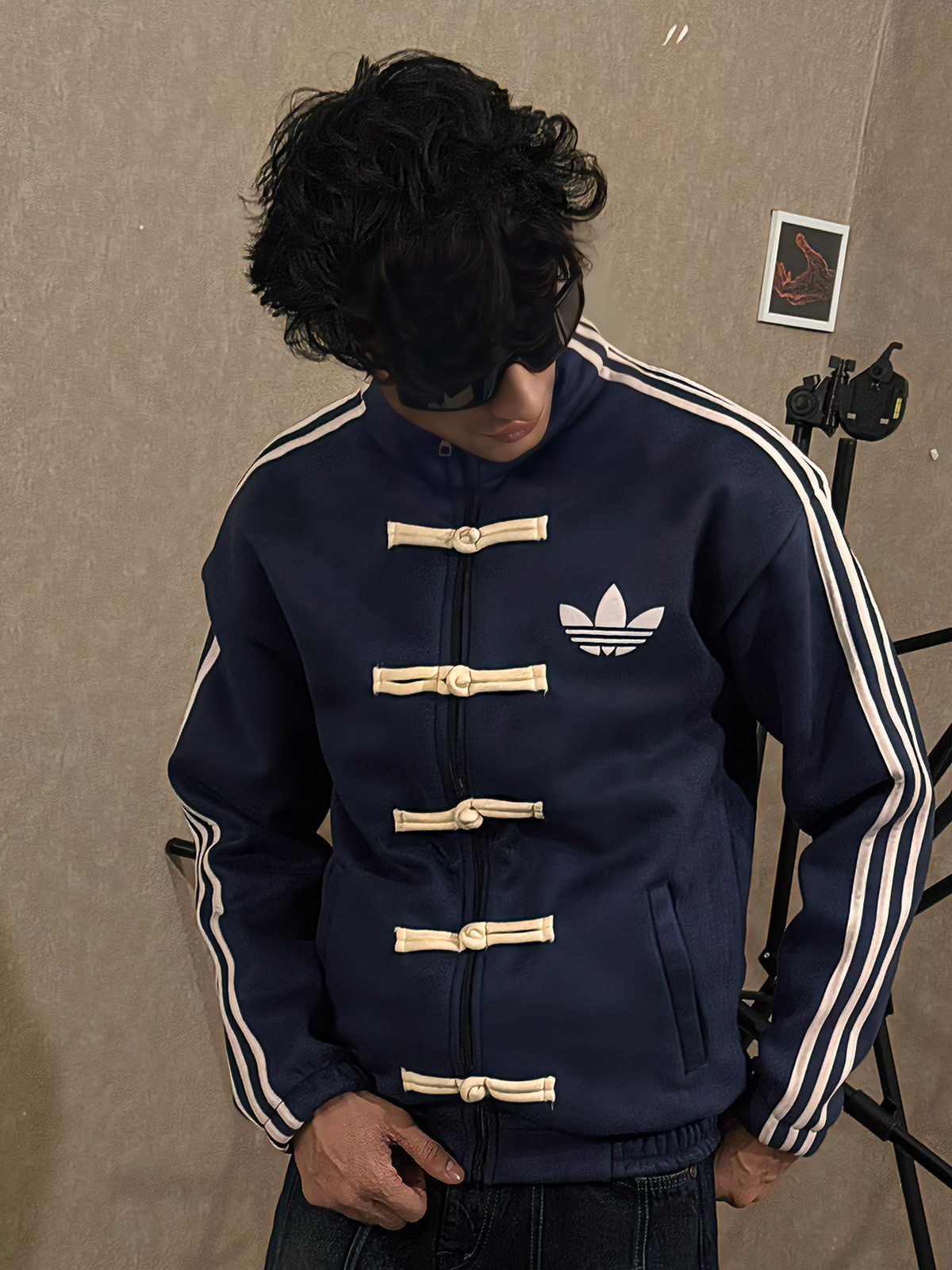 premium navy suede jacket men casual outfit india