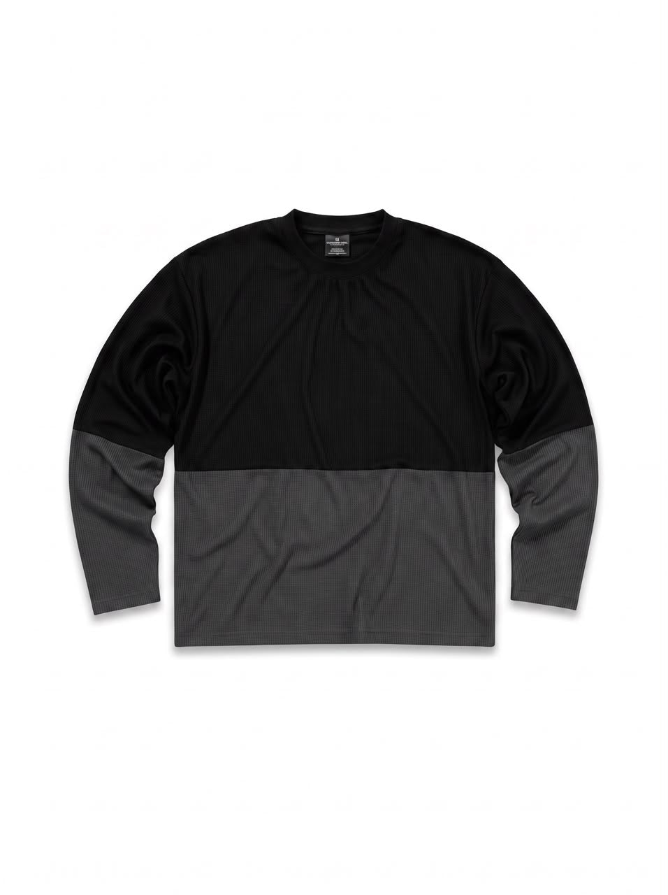Black Dual Shade Waffle Boxy Fit