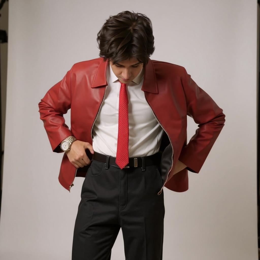 Basic Synthetic Leather Jacket