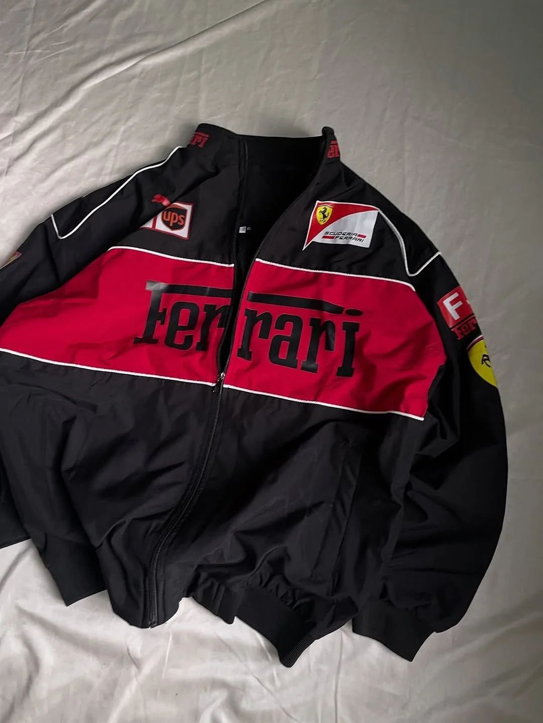 Premium Racing Collection – Black Ferrari & Boxy Fit Leather Jacket