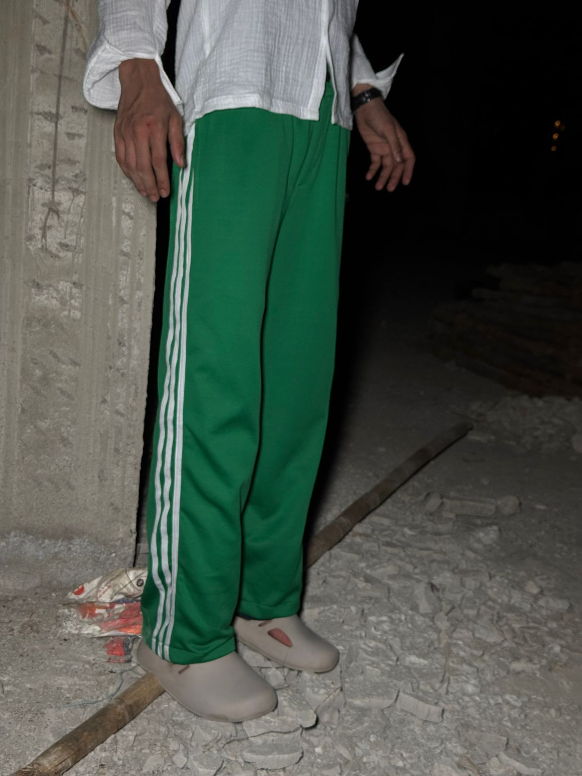 Green Vintage Side Stripe Trackpant
