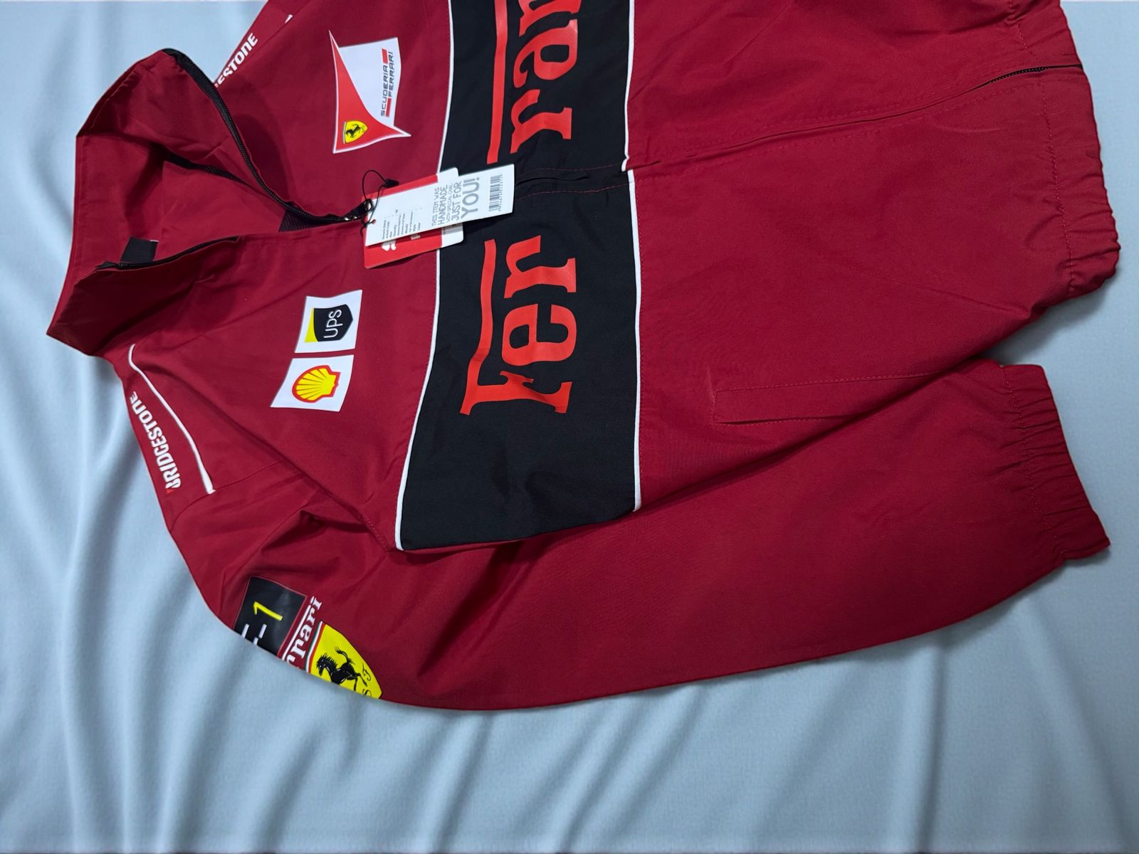 Red/Black Ferrari F1 Racing Jacket by YDWC