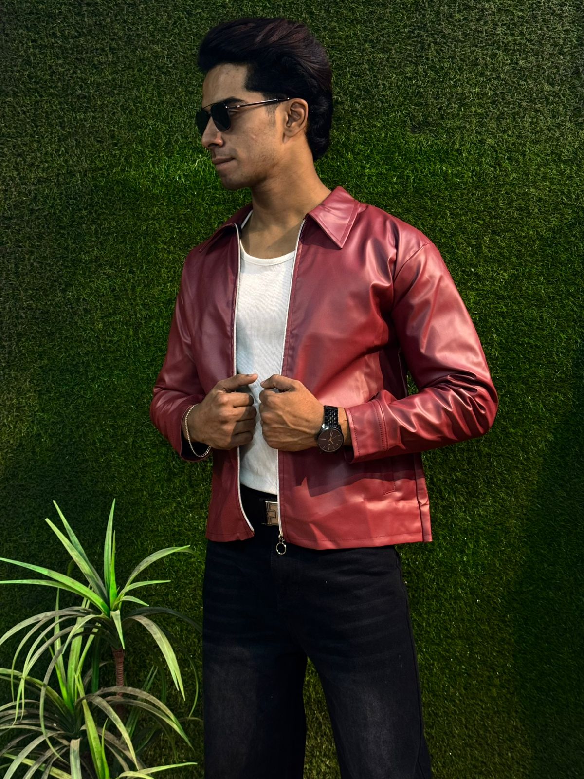 Premium Leather Jacket Collection – Boxy Fit Brown & Maroon