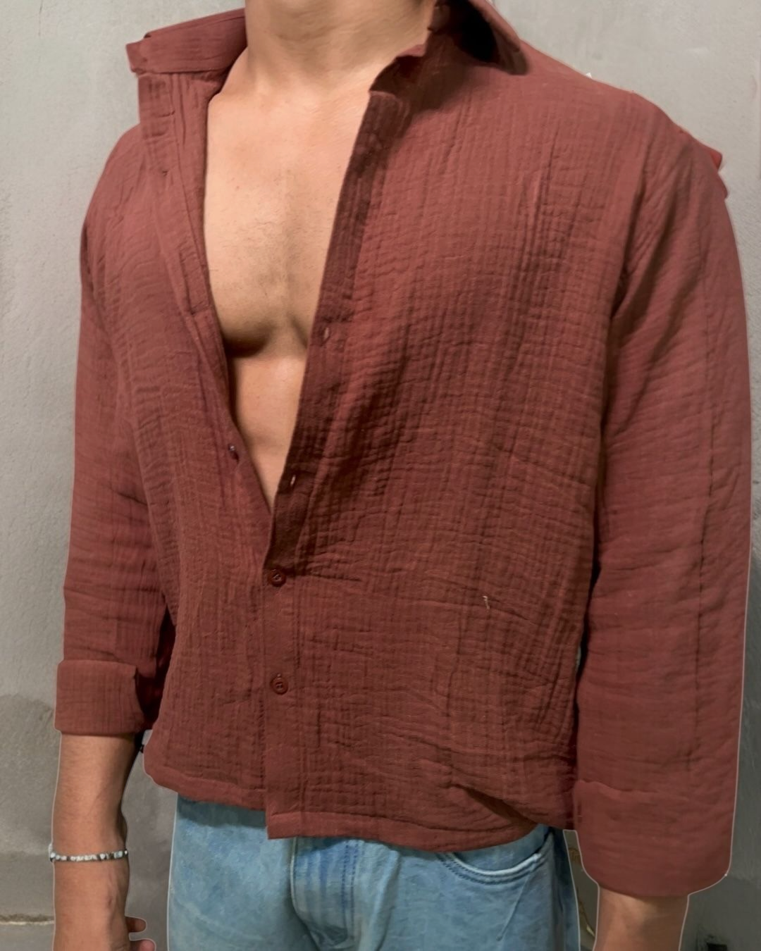 oversized brown shirt streetwear