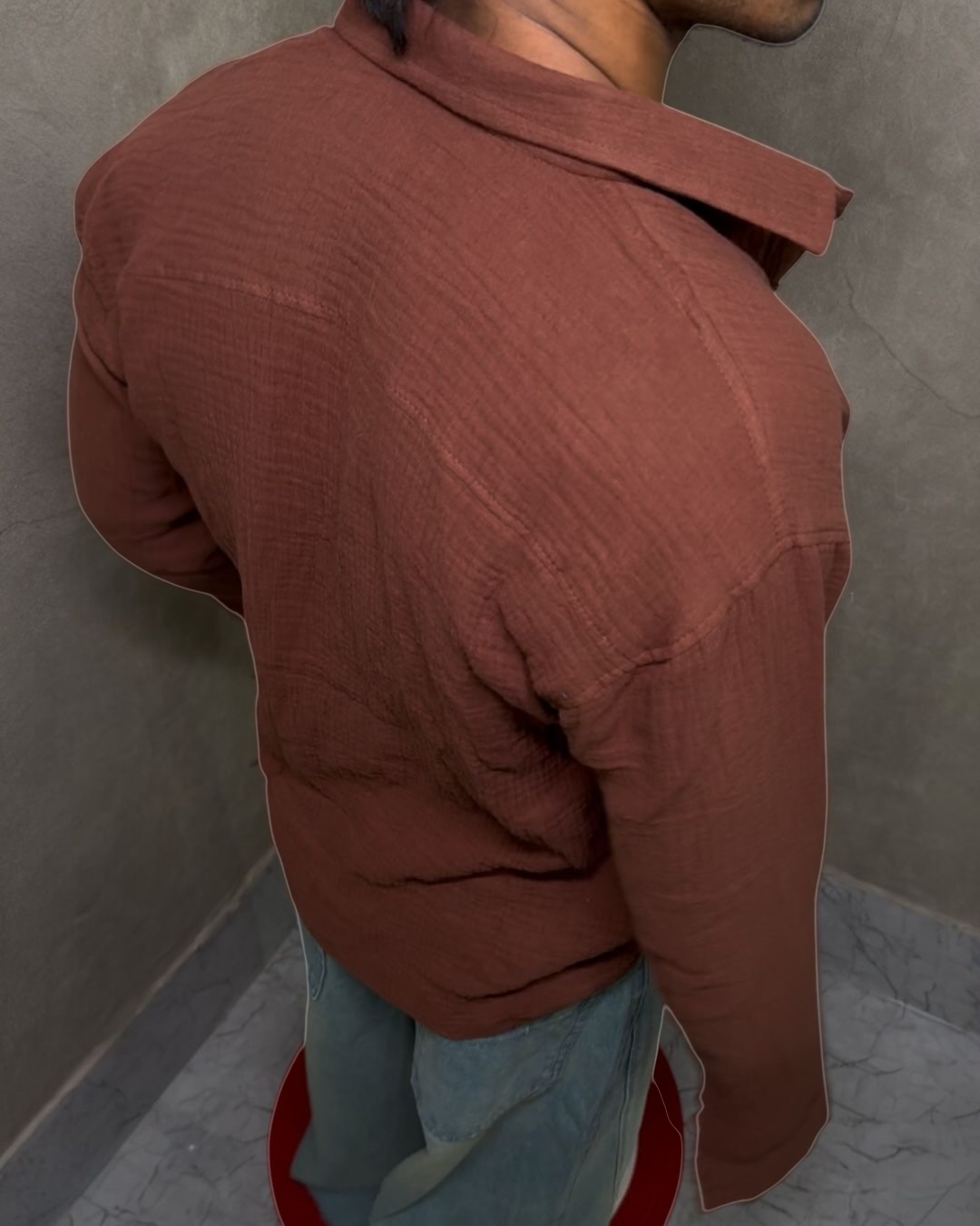Brown Gauze Shirt – Boxy Fit
