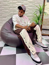 Load image into Gallery viewer, Snapbutton Half &amp; Half Baggy Fit Pant
