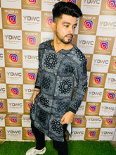 Load image into Gallery viewer, Black Bandana Kurta for Mens
