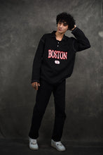 Load image into Gallery viewer, Boston Fleece Cotton Contrast Sweatshirt
