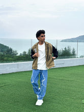 Load image into Gallery viewer, Spark Sky Blue Straight Fit Denim Jeans
