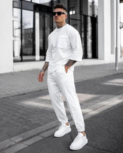 Load image into Gallery viewer, White Cotton Co ords best Travelling Outfit
