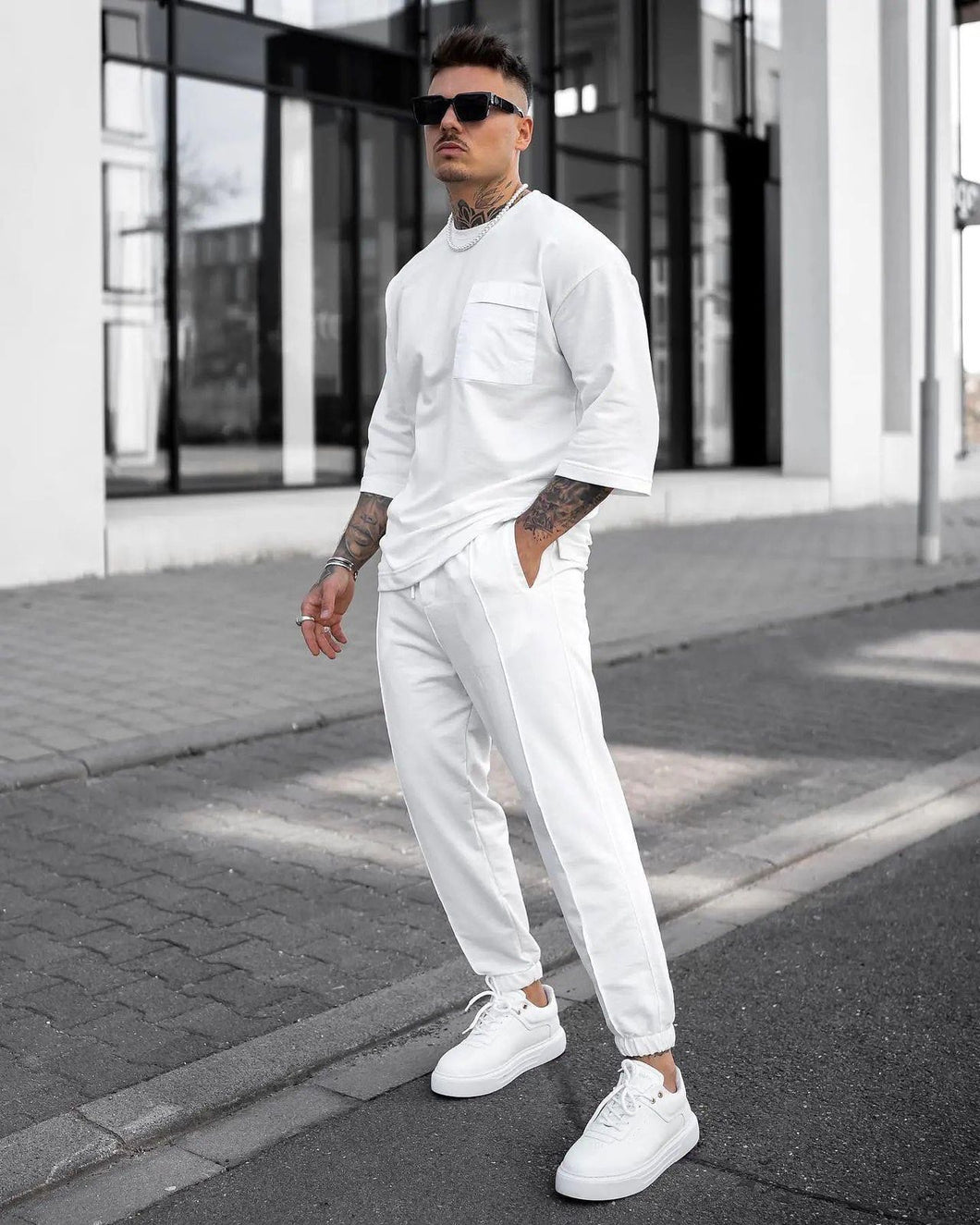 White Cotton Co ords best Travelling Outfit