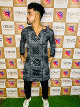 Load image into Gallery viewer, Black Bandana Kurta for Mens
