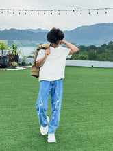 Load image into Gallery viewer, Spark Sky Blue Straight Fit Denim Jeans
