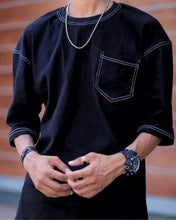 Load image into Gallery viewer, Western Thread Work Black Co ords for Mens
